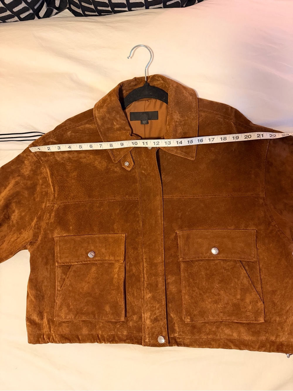 NWOT ZARA 100% LEATHER BOMBER JACKET - Picture 11 of 13
